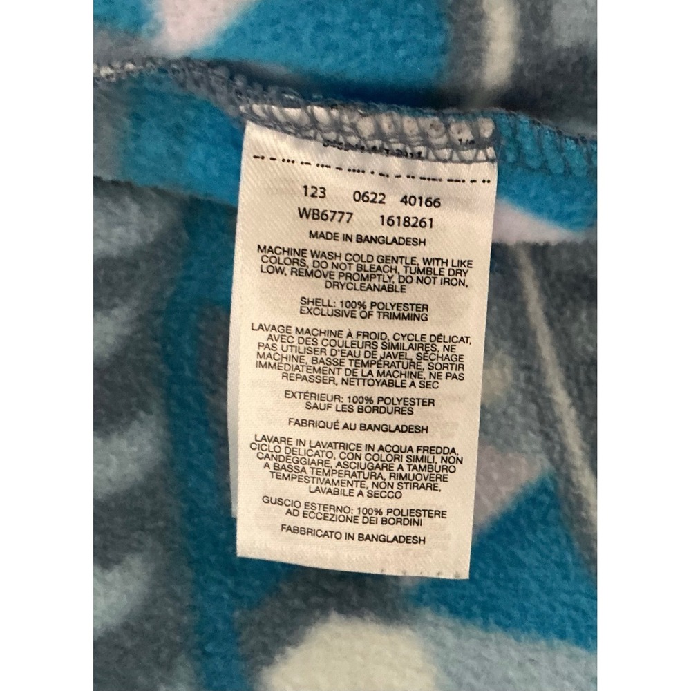 Columbia Kids Blue Purple Geometric Fleece Full Zip Jacket WB6777 XXS 4/5 - Picture 4 of 6